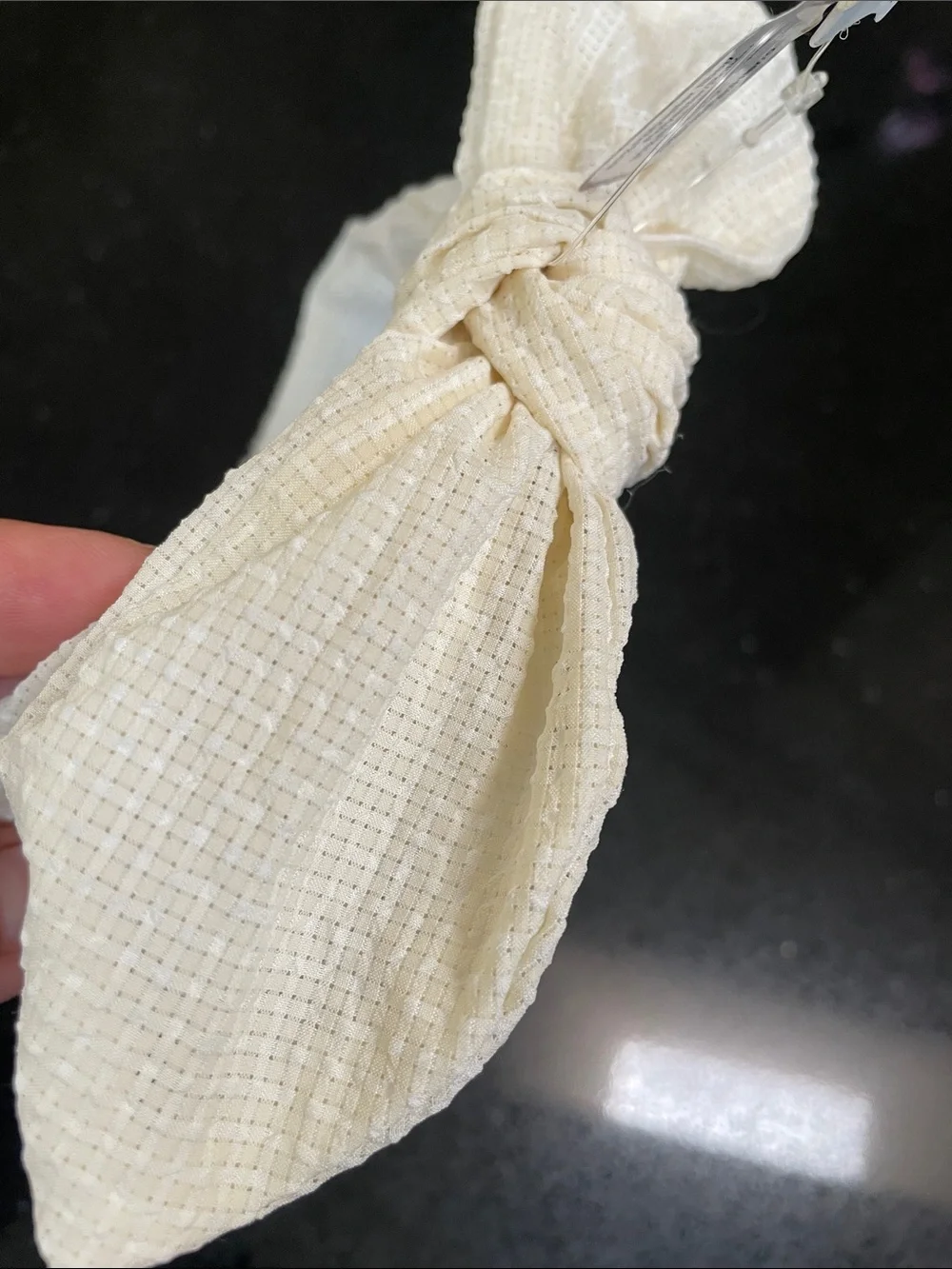 Anthropologie Cream Knotted Headband